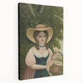 Woman with Basket of Eggs - Rustic Portrait Wall Art by Henri Rousseau