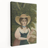 Woman with Basket of Eggs - Rustic Portrait Wall Art by Henri Rousseau
