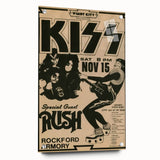 KISS & Rush Retro Wall Art Vintage Prints Rock Concert Poster