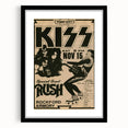 KISS & Rush Retro Wall Art Vintage Prints Rock Concert Poster