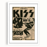 KISS & Rush Retro Wall Art Vintage Prints Rock Concert Poster