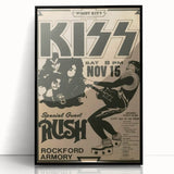 KISS & Rush Retro Wall Art Vintage Prints Rock Concert Poster