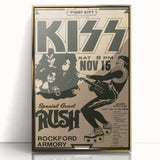KISS & Rush Retro Wall Art Vintage Prints Rock Concert Poster