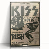 KISS & Rush Retro Wall Art Vintage Prints Rock Concert Poster