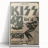 KISS & Rush Retro Wall Art Vintage Prints Rock Concert Poster