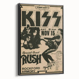 KISS & Rush Retro Wall Art Vintage Prints Rock Concert Poster
