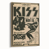 KISS & Rush Retro Wall Art Vintage Prints Rock Concert Poster