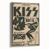 KISS & Rush Retro Wall Art Vintage Prints Rock Concert Poster