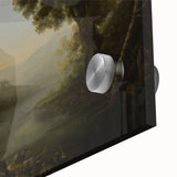 Classical Realism Art Print of Goat Herders by Riverside Temple Ruins