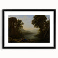 Classical Realism Art Print of Goat Herders by Riverside Temple Ruins