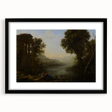 Classical Realism Art Print of Goat Herders by Riverside Temple Ruins
