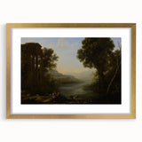 Classical Realism Art Print of Goat Herders by Riverside Temple Ruins