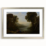 Classical Realism Art Print of Goat Herders by Riverside Temple Ruins