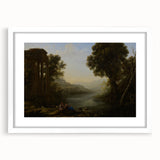 Classical Realism Art Print of Goat Herders by Riverside Temple Ruins