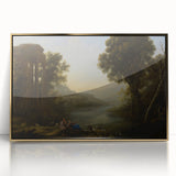 Classical Realism Art Print of Goat Herders by Riverside Temple Ruins
