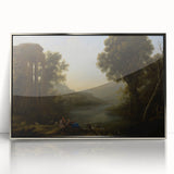 Classical Realism Art Print of Goat Herders by Riverside Temple Ruins