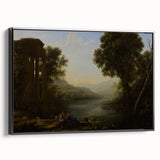 Classical Realism Art Print of Goat Herders by Riverside Temple Ruins