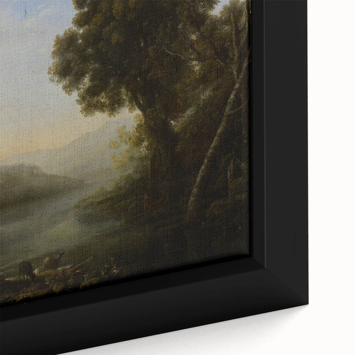 Classical Realism Art Print of Goat Herders by Riverside Temple Ruins