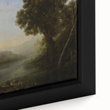 Classical Realism Art Print of Goat Herders by Riverside Temple Ruins