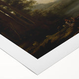 Classical Realism Art Print of Goat Herders by Riverside Temple Ruins