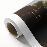 Classical Realism Art Print of Goat Herders by Riverside Temple Ruins