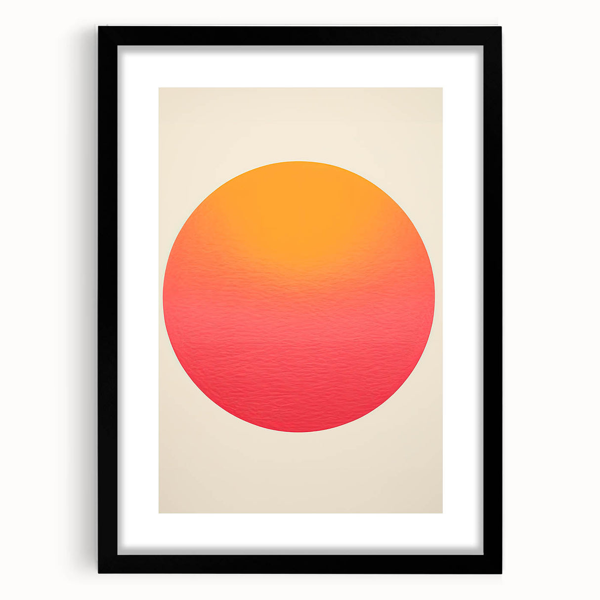 Framed and Canvas Dining Room Art - Sunset Gradient Circle