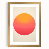 Framed and Canvas Dining Room Art - Sunset Gradient Circle