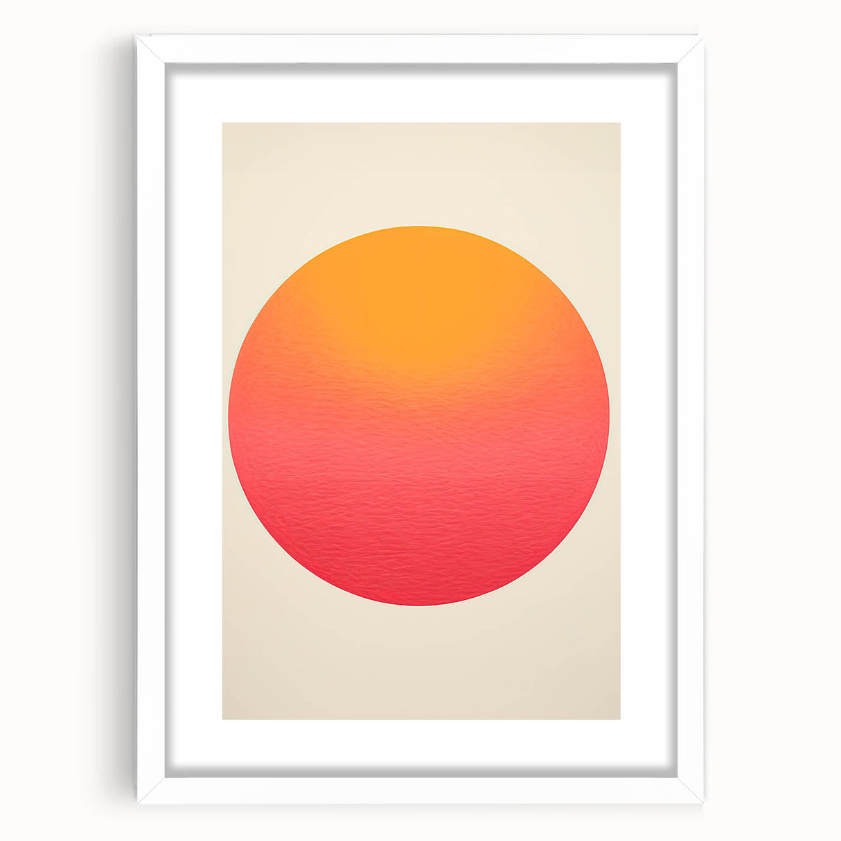 Framed and Canvas Dining Room Art - Sunset Gradient Circle
