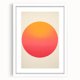 Framed and Canvas Dining Room Art - Sunset Gradient Circle