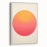 Framed and Canvas Dining Room Art - Sunset Gradient Circle