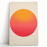 Framed and Canvas Dining Room Art - Sunset Gradient Circle