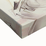 Elegant Figurative Wall Art – Modern Gray & Gold Canvas Print