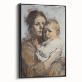 Abstract figurative framed canvas artwork showcasing dynamic shapes and subtle black tones, designed to enhance modern interior spaces with artistic flair.