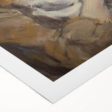 Abstract figurative wall art rolled canvas showcasing vibrant colors and dynamic shapes, ideal for modern home decor, packaged securely for delivery.