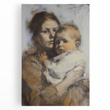 Abstract figurative art on stretched canvas showcasing vibrant colors and bold shapes, perfect for modern home decor or art enthusiasts seeking unique wall accents.