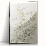 Framed abstract floral art piece with vibrant colors and intricate details, set in a sleek silver frame, ideal for modern home decor and stylish interior design.
