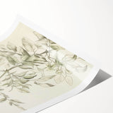 Abstract floral rolled print showcasing vibrant colors and intricate patterns, elegantly packaged in a protective cardboard tube for safe delivery. Perfect for home decor.