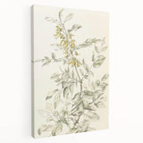 Abstract floral canvas artwork showcasing vibrant hues of pink, blue, and green, elegantly stretched on a wooden frame, ideal for modern home decor.