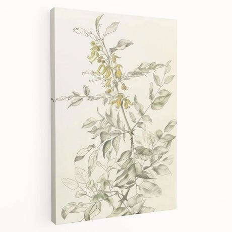 Abstract floral canvas artwork showcasing vibrant hues of pink, blue, and green, elegantly stretched on a wooden frame, ideal for modern home decor.
