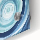Geometric Abstract Wall Decor – Spiral Blues & Oceanic Movement