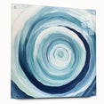 Geometric Abstract Wall Decor – Spiral Blues & Oceanic Movement