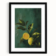 Extra large abstract art print featuring textured, colorful fruits on a black framed canvas, ideal for living room decor.
