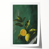 Rolled print featuring an array of colorful fruits.