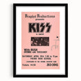 KISS & Rush Retro Wall Art Vintage Prints Pink Concert Poster