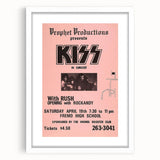 KISS & Rush Retro Wall Art Vintage Prints Pink Concert Poster