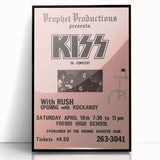 KISS & Rush Retro Wall Art Vintage Prints Pink Concert Poster