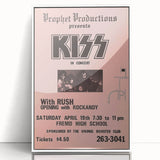 KISS & Rush Retro Wall Art Vintage Prints Pink Concert Poster