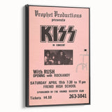 KISS & Rush Retro Wall Art Vintage Prints Pink Concert Poster