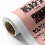 KISS & Rush Retro Wall Art Vintage Prints Pink Concert Poster
