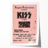KISS & Rush Retro Wall Art Vintage Prints Pink Concert Poster